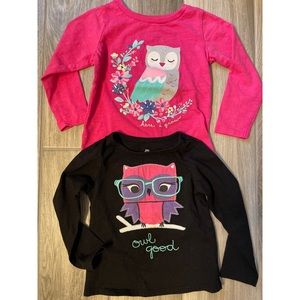 Bundle of two 🦉l/s tees size 3T